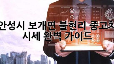 안성시 보개면 불현리 중고차 시세 완벽 가이드